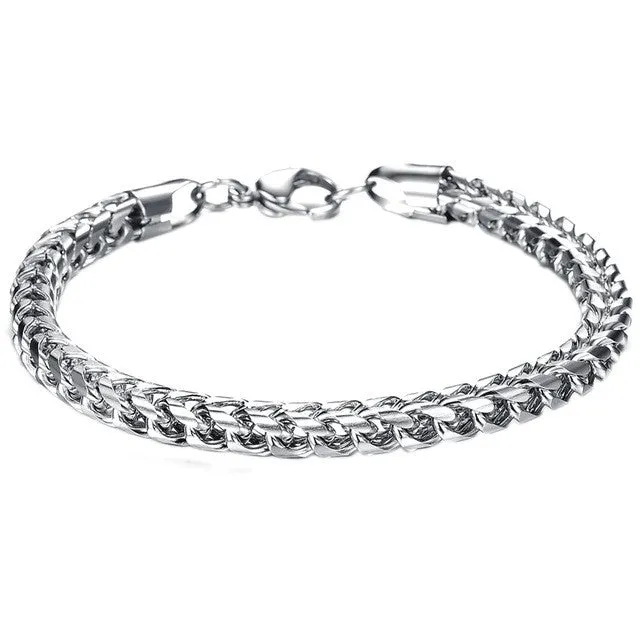 Hot Sale Summer Style Hand Chain Man Stainless Steel Snake Bracelet & Bangles Men Accessories Jewelry Gift for Best Friend