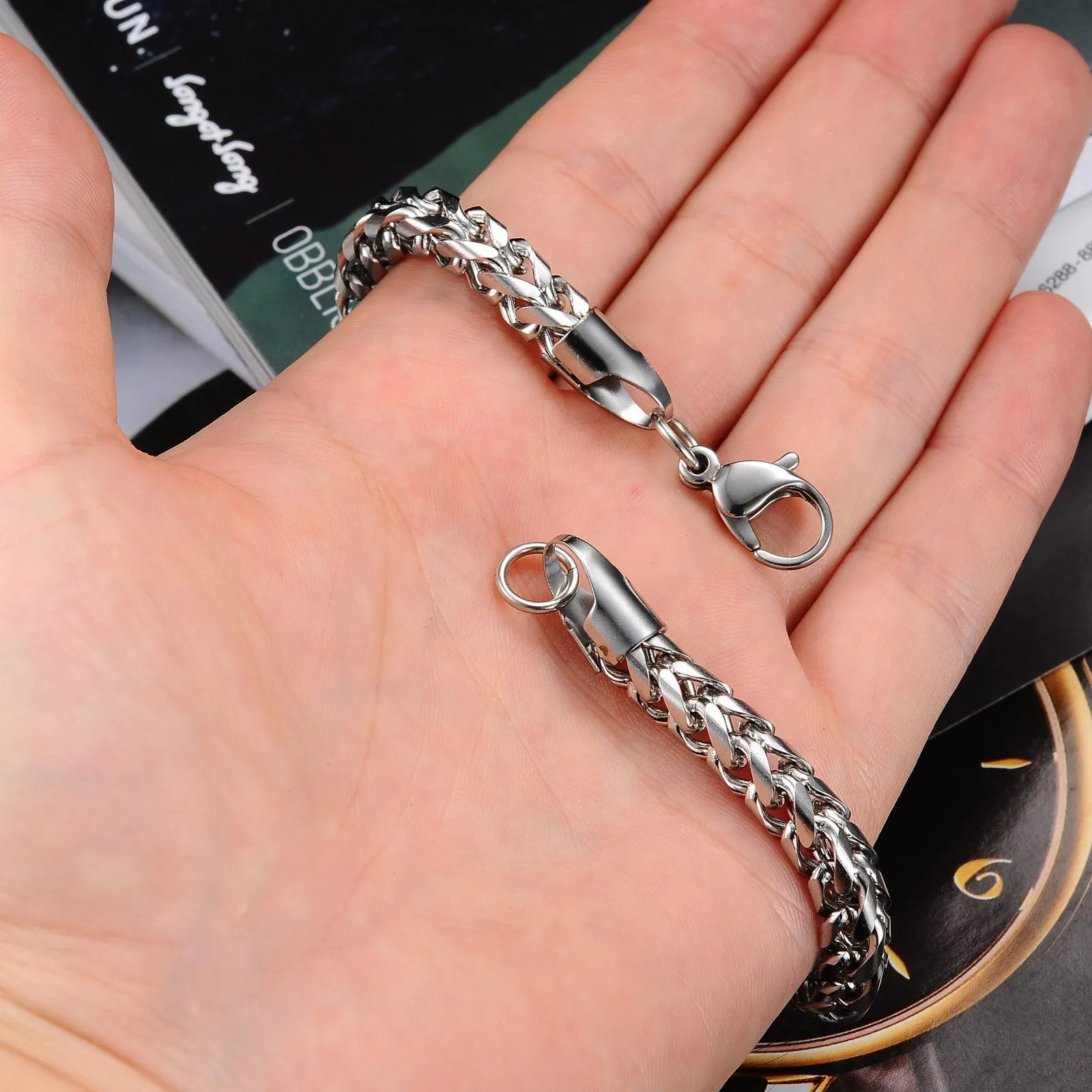 Hot Sale Summer Style Hand Chain Man Stainless Steel Snake Bracelet & Bangles Men Accessories Jewelry Gift for Best Friend