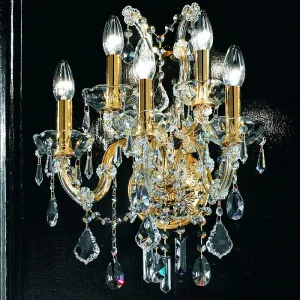 Italian Crystal 5-Light Traditional Wall Chandelier