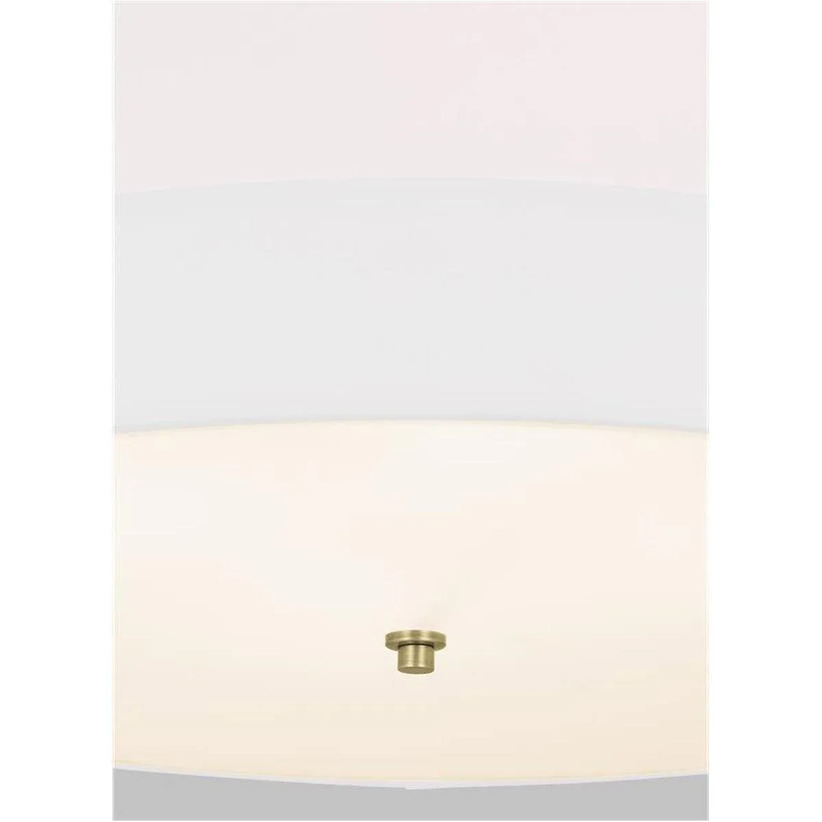 Ivie Wide Pendant light 26 in. 4 Lights White & Brass Finish