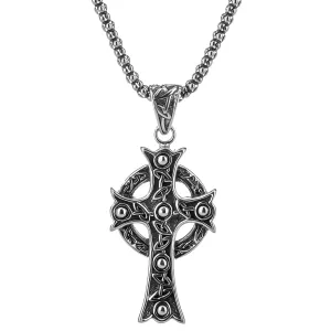 Keith Jack Sterling Silver Ornate Cross Oxidized Large Pendant