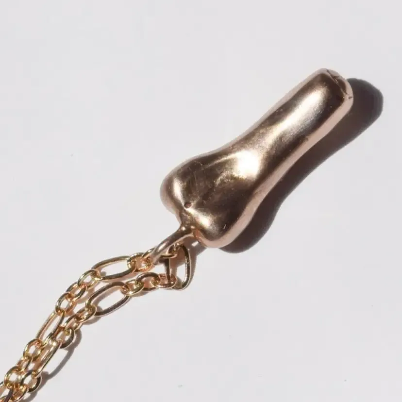 Large Uncut Penis Charm Necklace Bronze