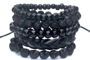 Lava Stone Black Beaded