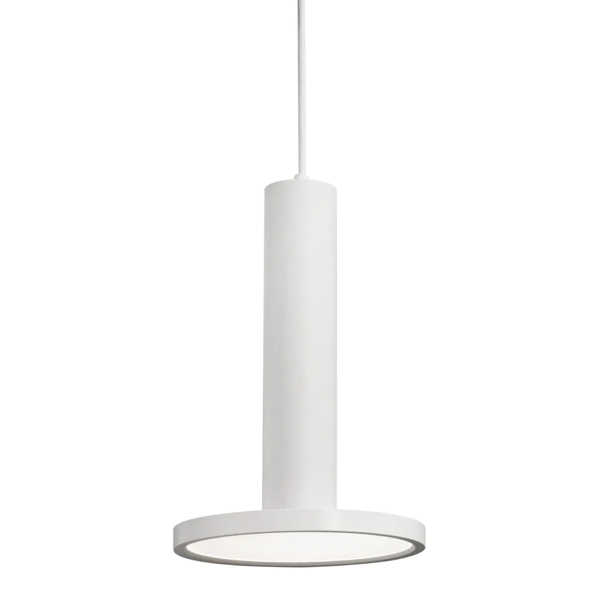 Luna 8 in. LED Pendant Light White Finish