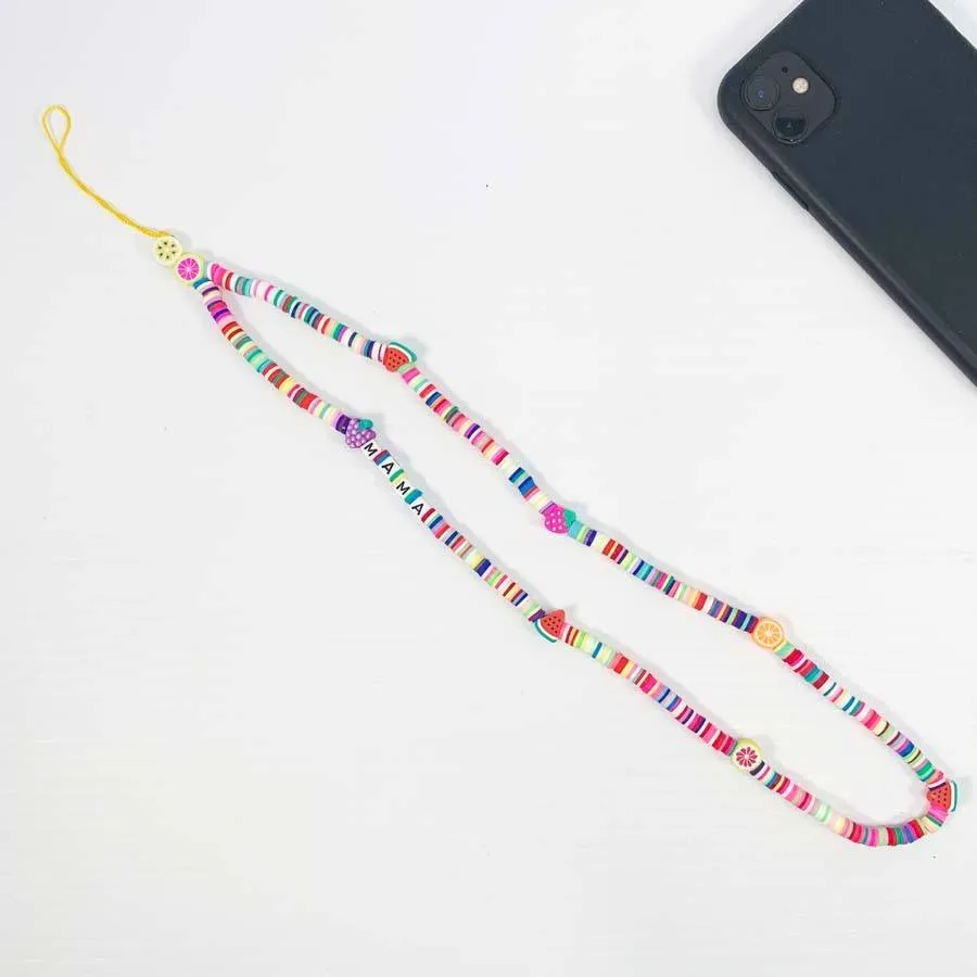 Mama Fruit Multipurpose Beaded Necklace Lanyard Phone Charm 2098 (12 units)