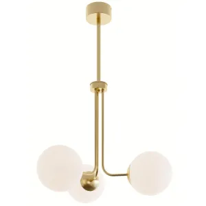 Metropolitan 27 in. 3 Lights LED Pendant Light Satin Brass Finish