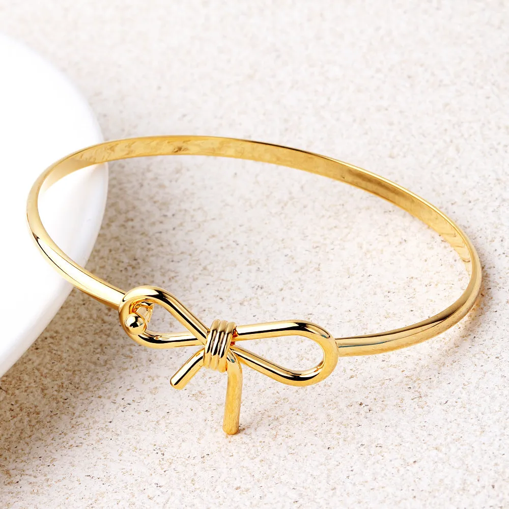 Minimalist Bowknot Zircon Bangles