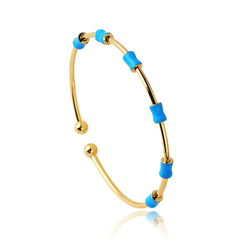 Minimalist Circle Gold Plating Oil Dripping Bangles