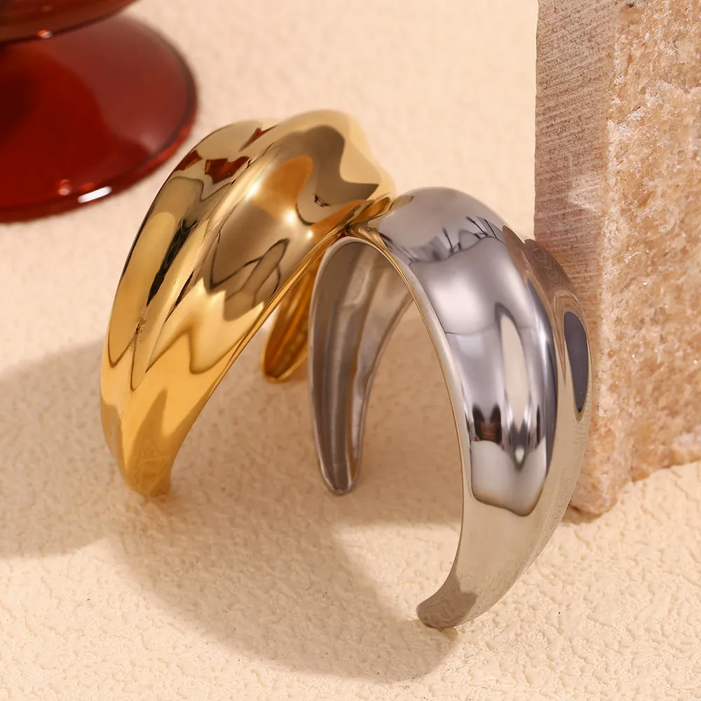 Minimalist Circle Stainless Steel Electroplating Bangles