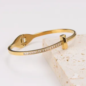 Minimalist Square Stainless Steel Electroplating Bangles