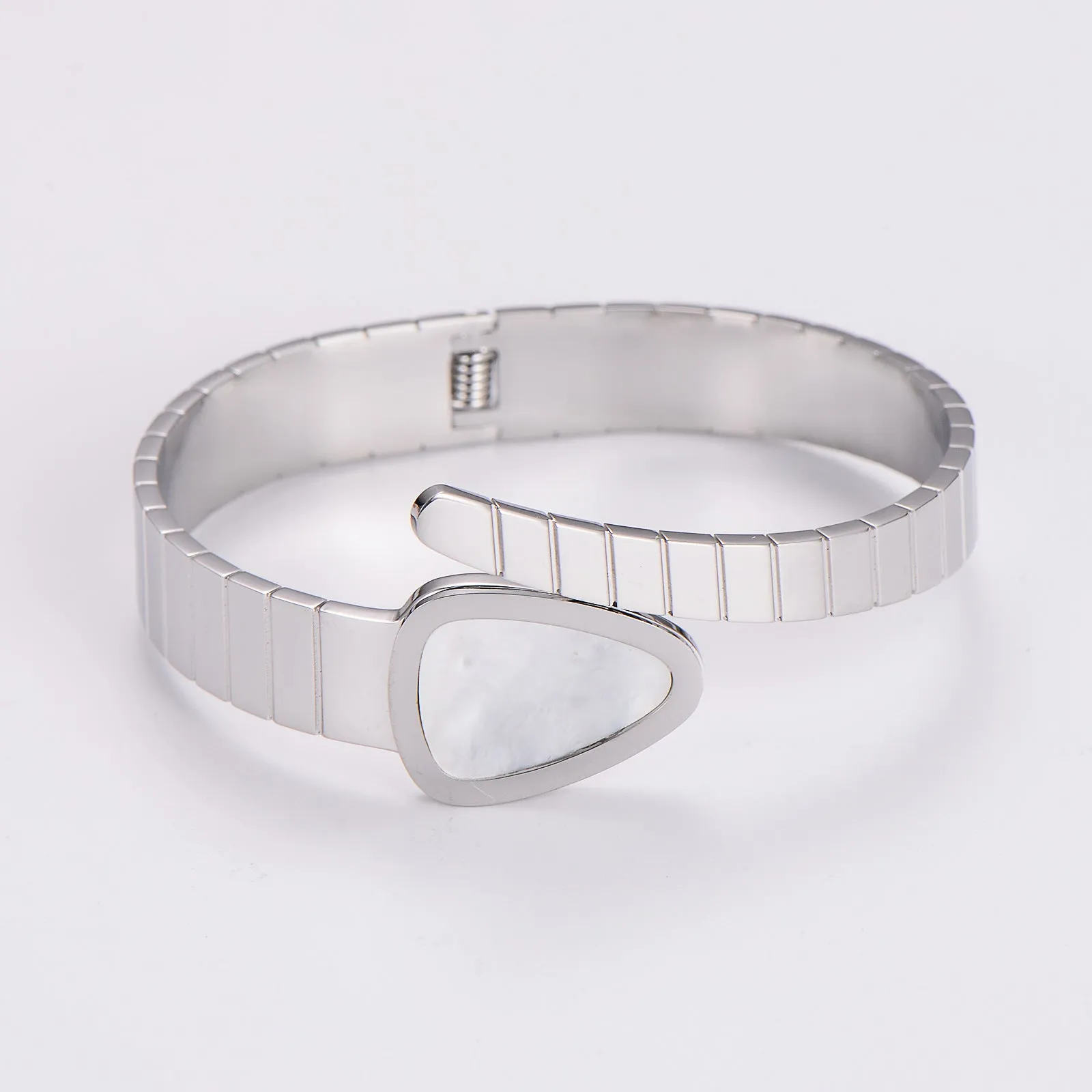 Minimalist Stripe Circle Stainless Steel Electroplating Bangles