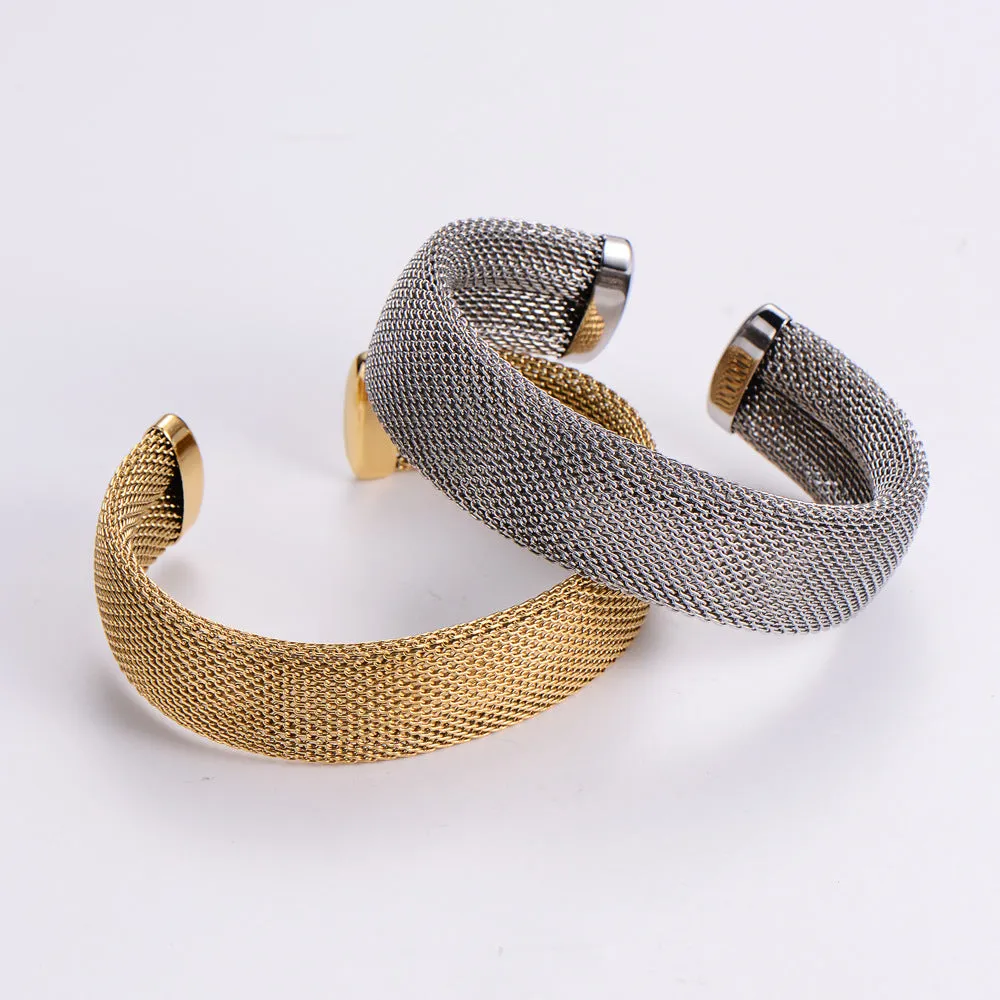 Minimalist Titanium Steel Electroplating Bangles