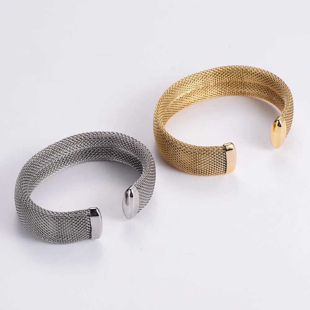 Minimalist Titanium Steel Electroplating Bangles