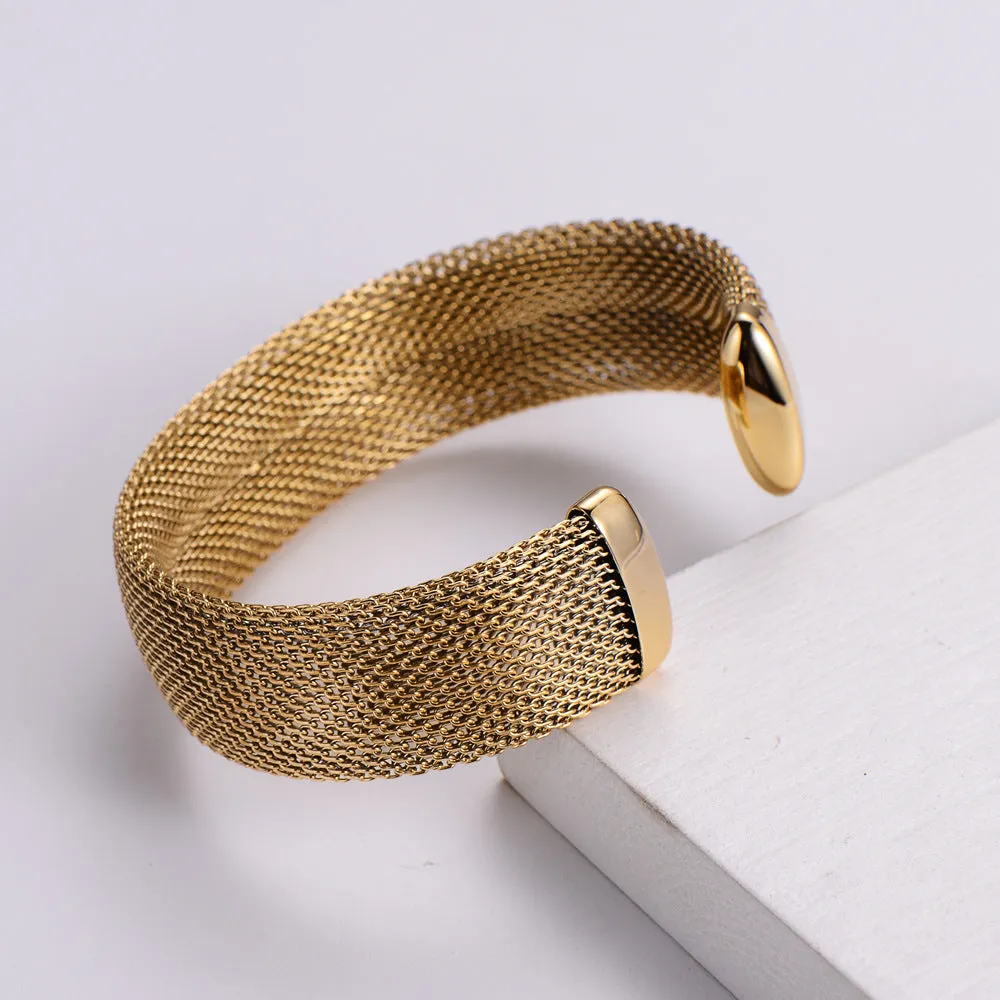 Minimalist Titanium Steel Electroplating Bangles