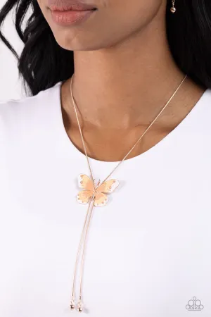 Necklaces Suspended Shades - Rose Gold Butterfly