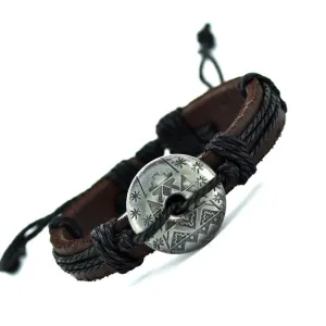 New Arrival Snow Flower Bracelet Style Cuff Charm Genuine Leather Bracelets Vintage Bracelet For Women Men Jewelry