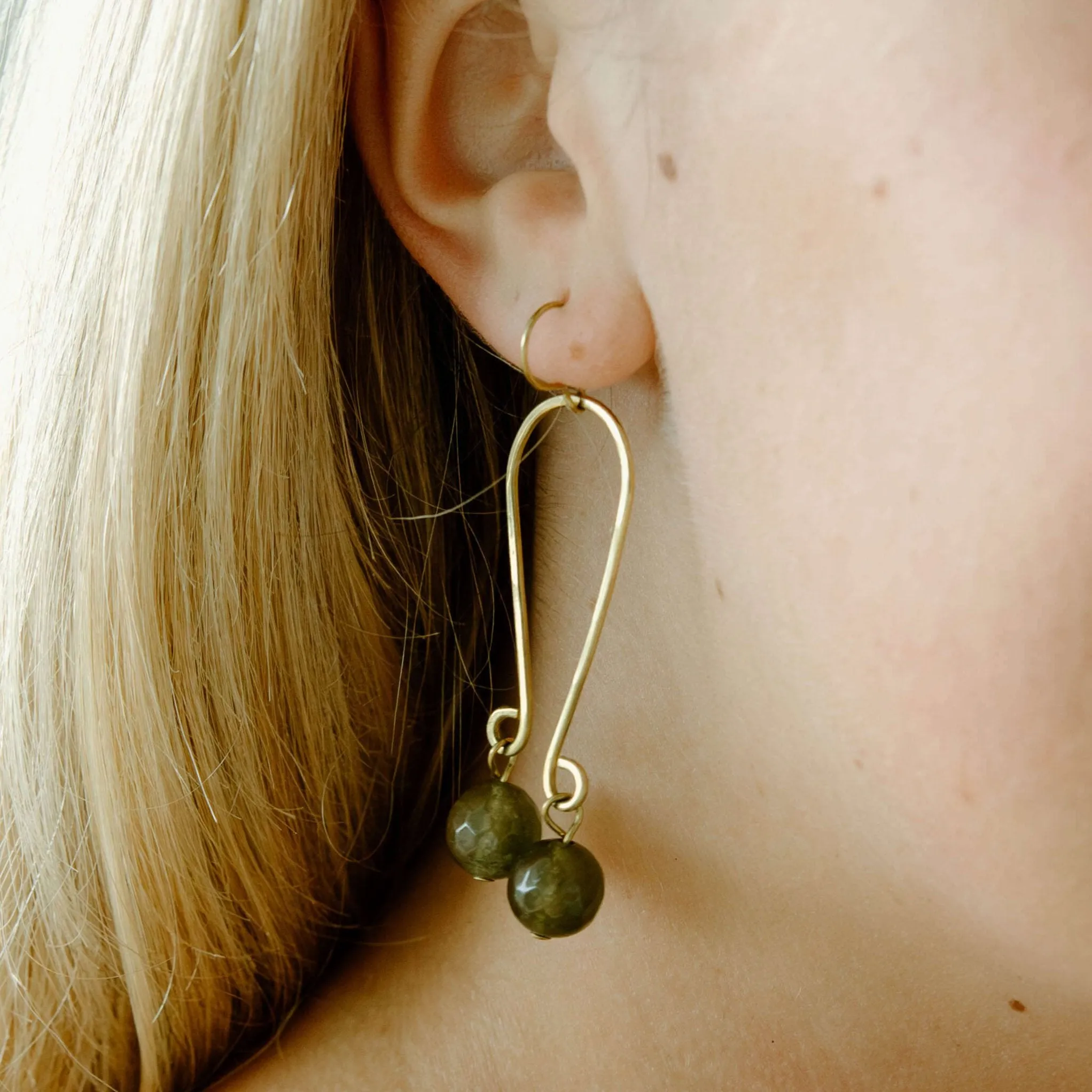 Olive Swirl Earrings