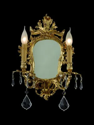 Ornate Candle-Style Mirror Light For The Wall