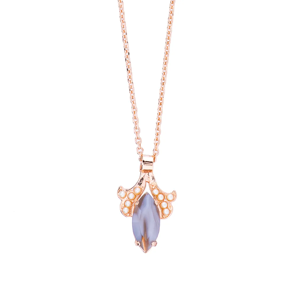 Ornate Marquise Pendant in "Earl Grey" *Preorder*