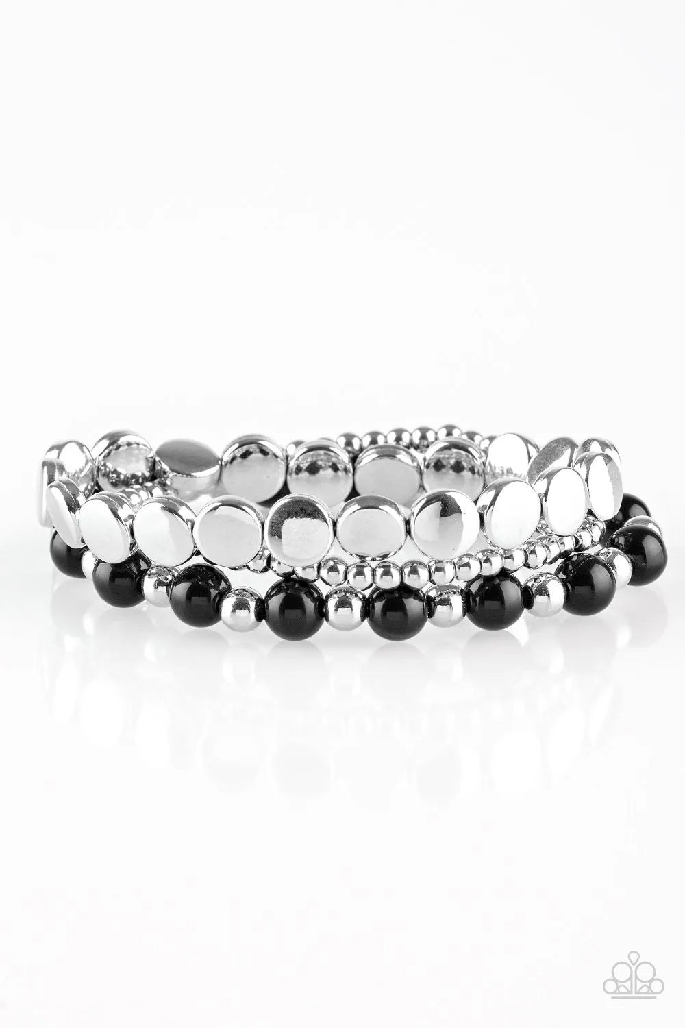 Paparazzi Bracelet ~ Girly Girl Glamour - Black