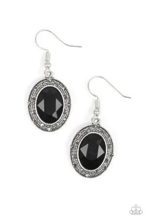 Paparazzi Earring ~ East Side Etiquette - Black