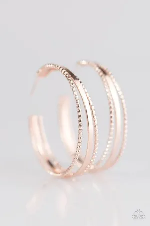 Paparazzi Earring ~ Its 5 OClock Somewhere - Rose Gold