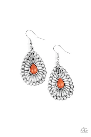 Paparazzi Earring ~ Simply Sedimentary - Orange