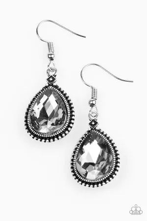 Paparazzi Earring ~ Talk Of The THRONE - Silver