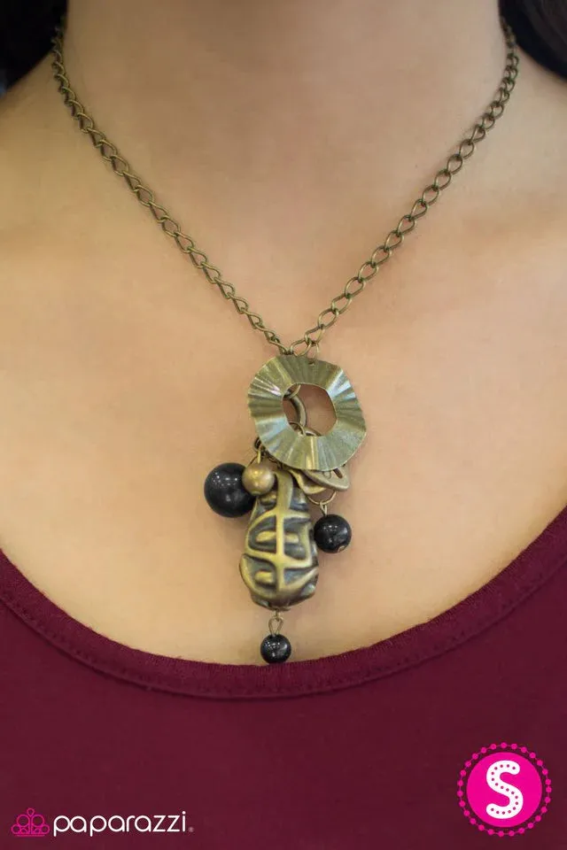 Paparazzi Necklace ~ All In Good Cheer - Brass