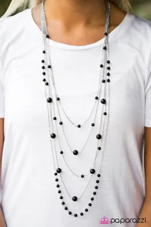 Paparazzi Necklace ~ Cant Stop the Feeling - Black