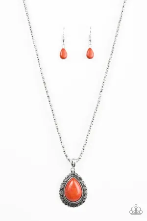 Paparazzi Necklace ~ Deep Creek - Orange