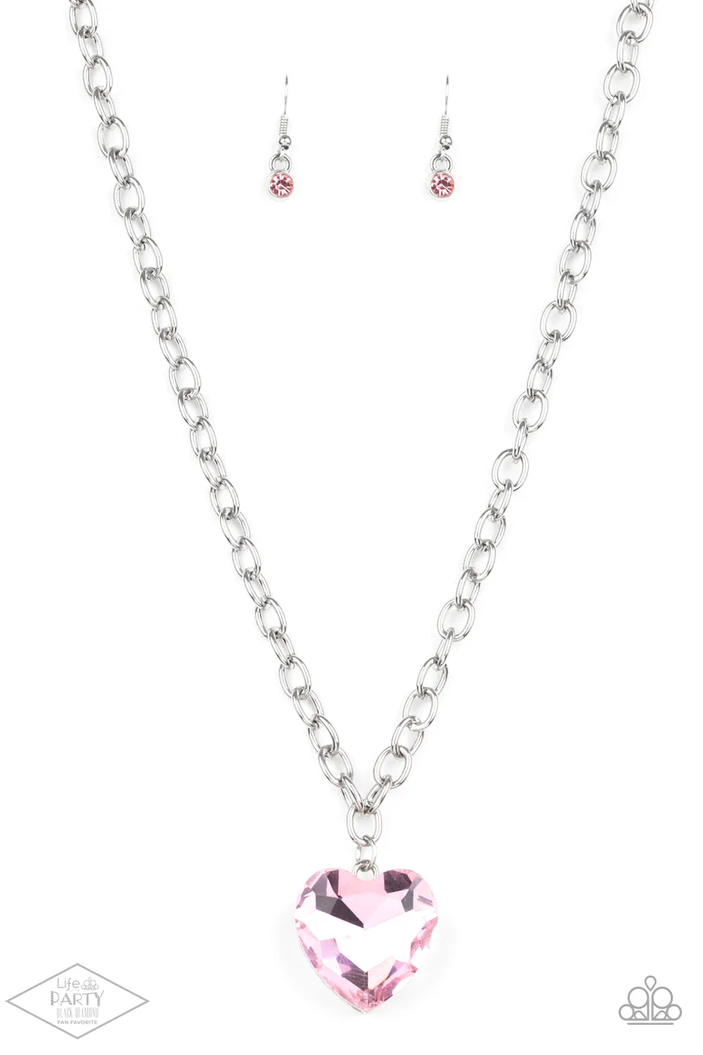 Paparazzi Necklace ~ Flirtatiously Flashy - Pink