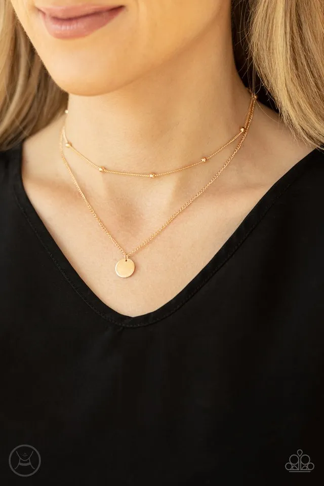 Paparazzi Necklace ~ Modestly Minimalist - Gold