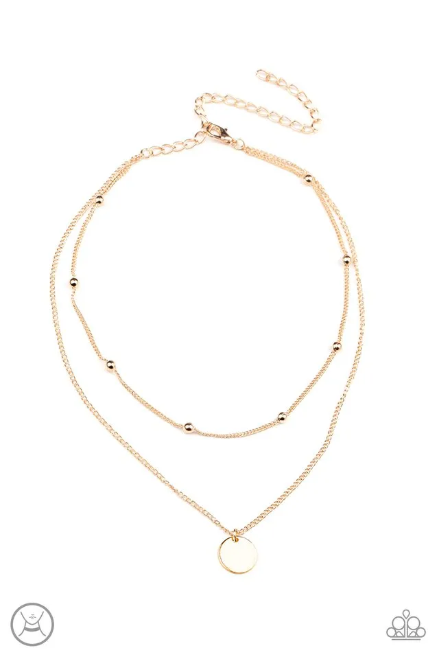 Paparazzi Necklace ~ Modestly Minimalist - Gold