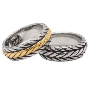 Personalized Retro Titanium Steel Rings for Men and Women - European and American Wholesale Jewelry