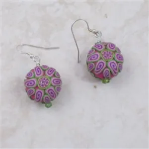 Pink Handmade Fair Trade Bead Earring