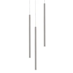 Point 4 in. 3 Lights LED Pendant Light Satin Nickel Finish