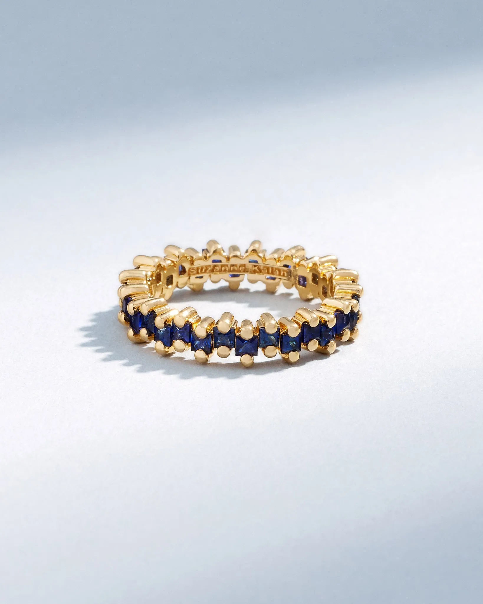 Princess Midi Dark Blue Sapphire Eternity Band