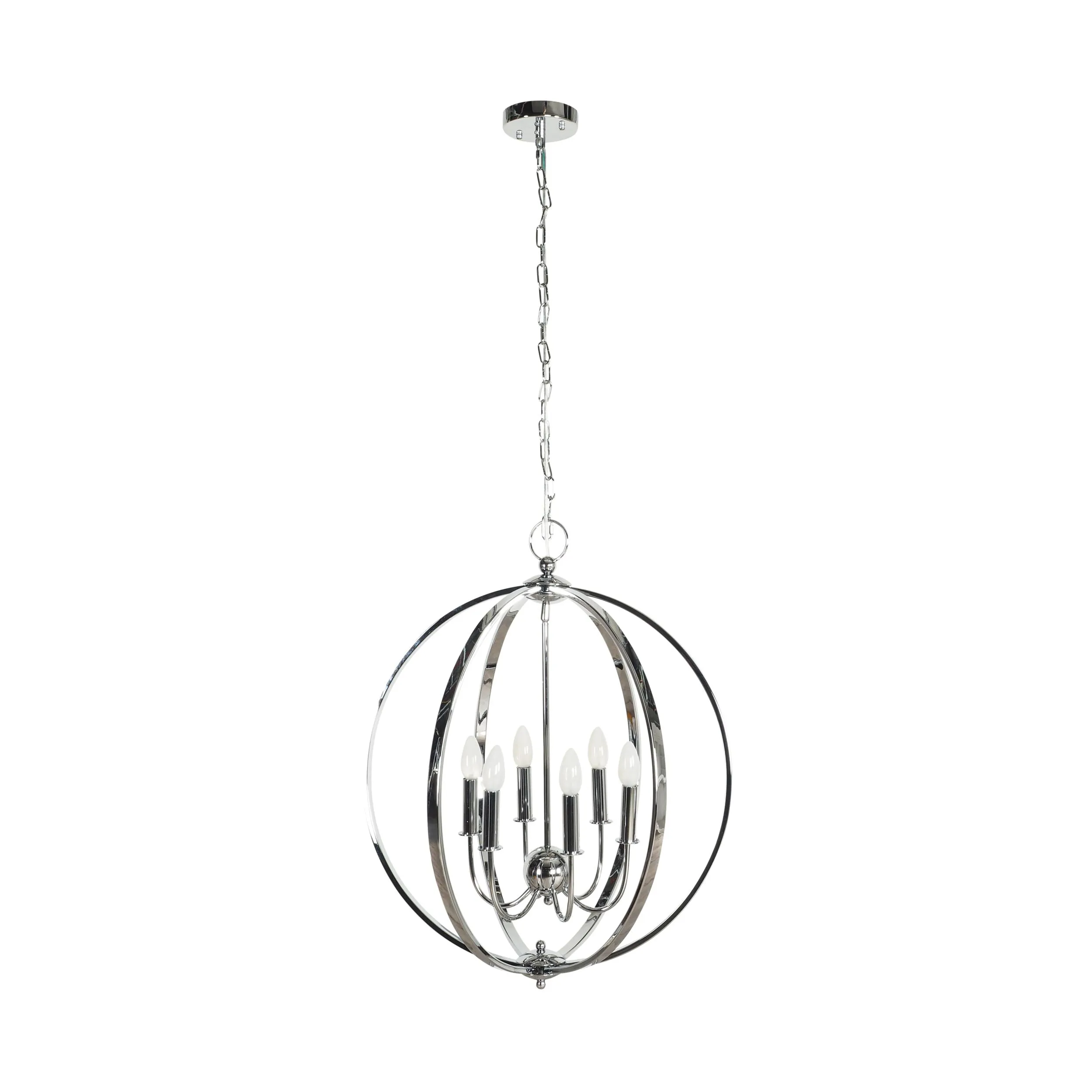 Remi Chrome 6 Light Chandelier