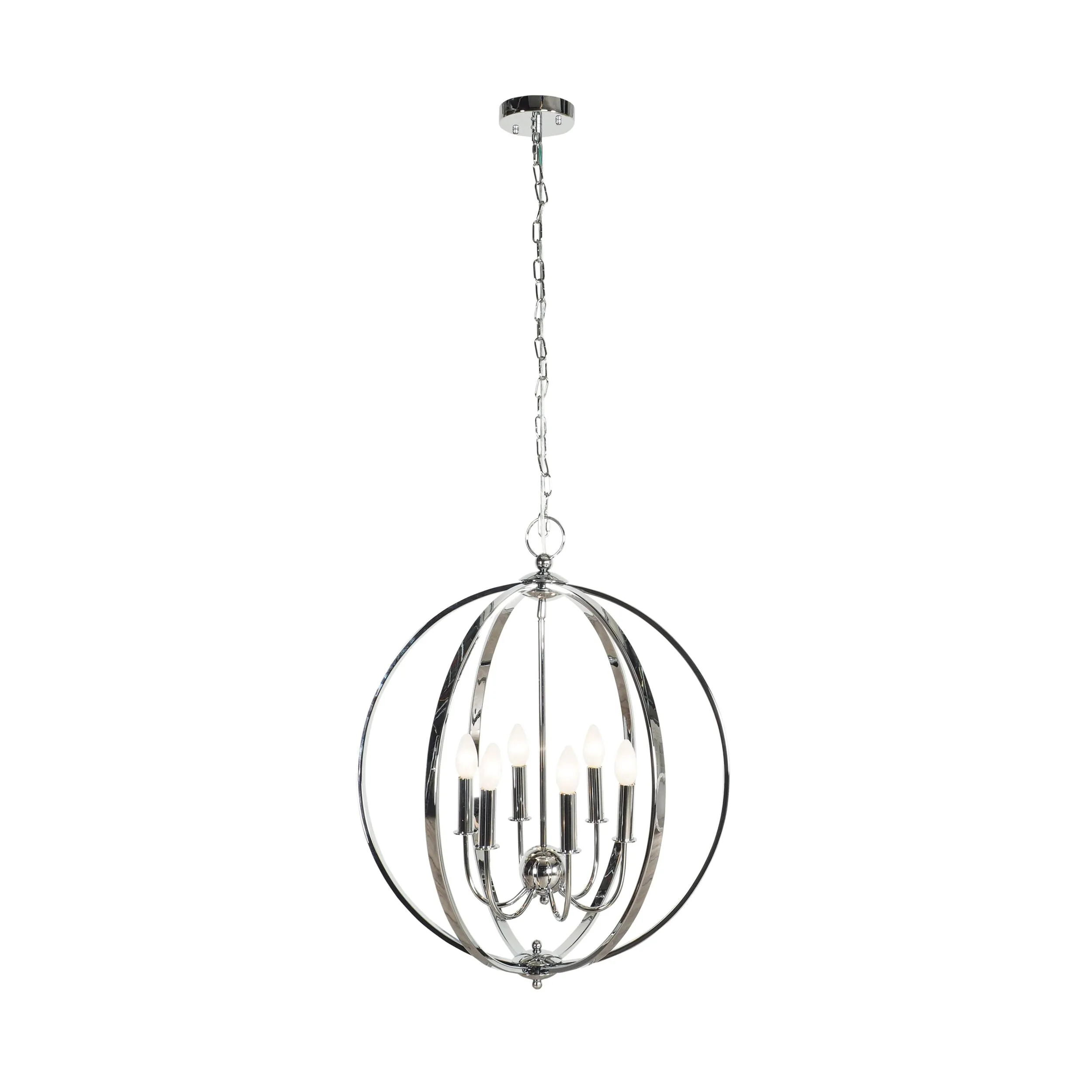 Remi Chrome 6 Light Chandelier