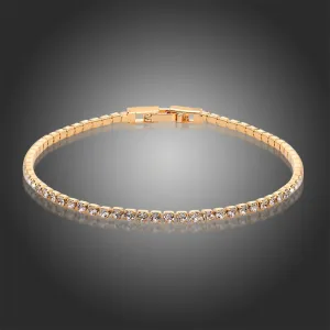 Rhinestone Crystal Slim Tennis Bracelet - Assorted Colors