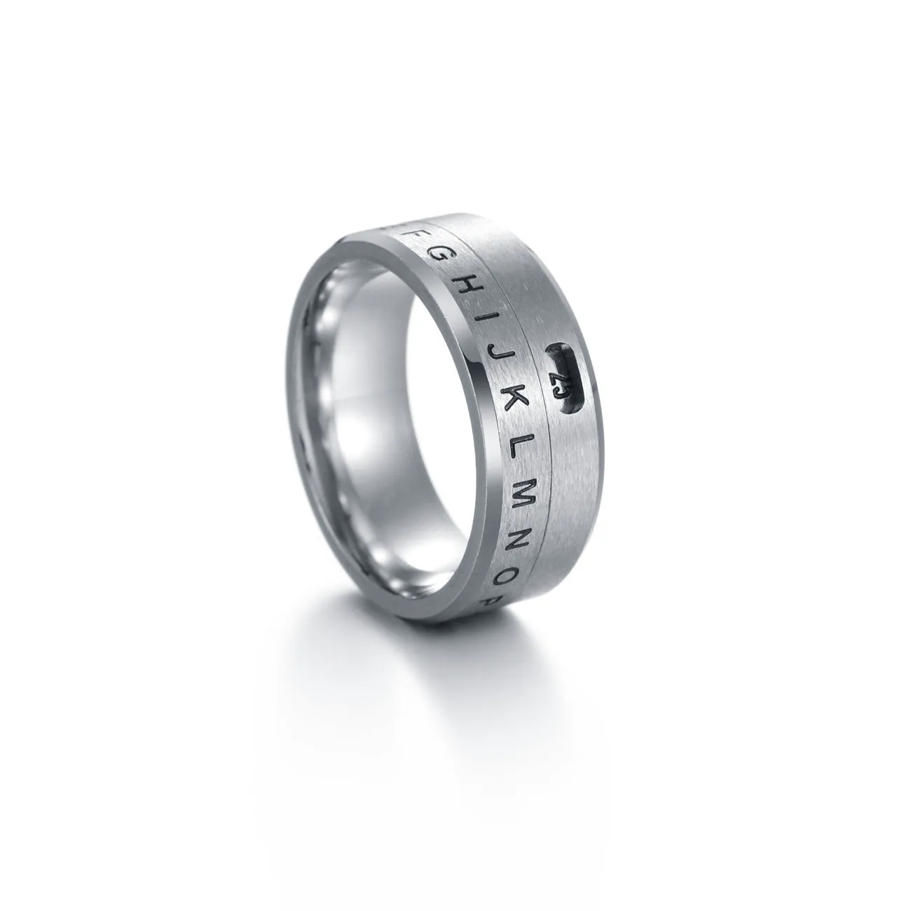 Rotatable Digital Steel Ring - Everyday Genie Collection