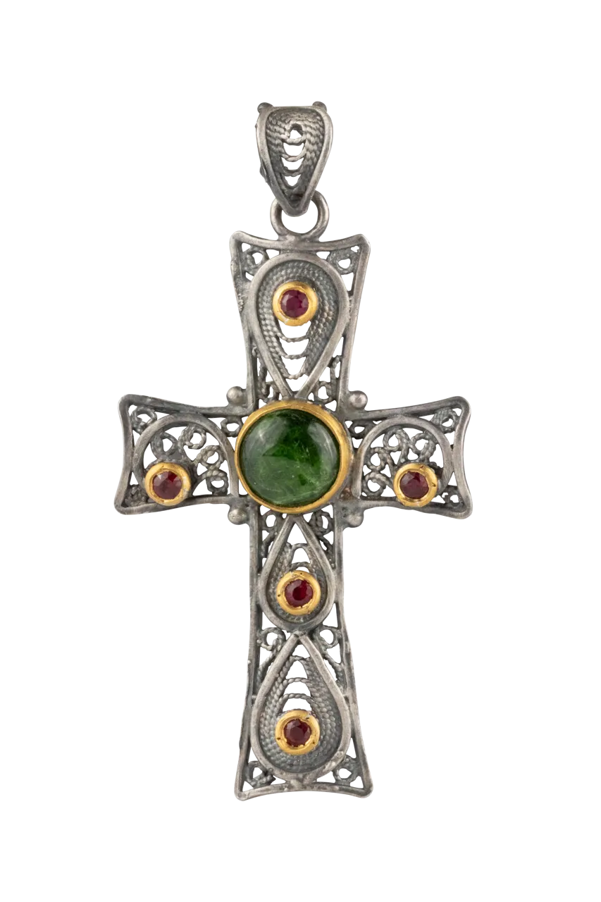 Ruby Cross Pendant