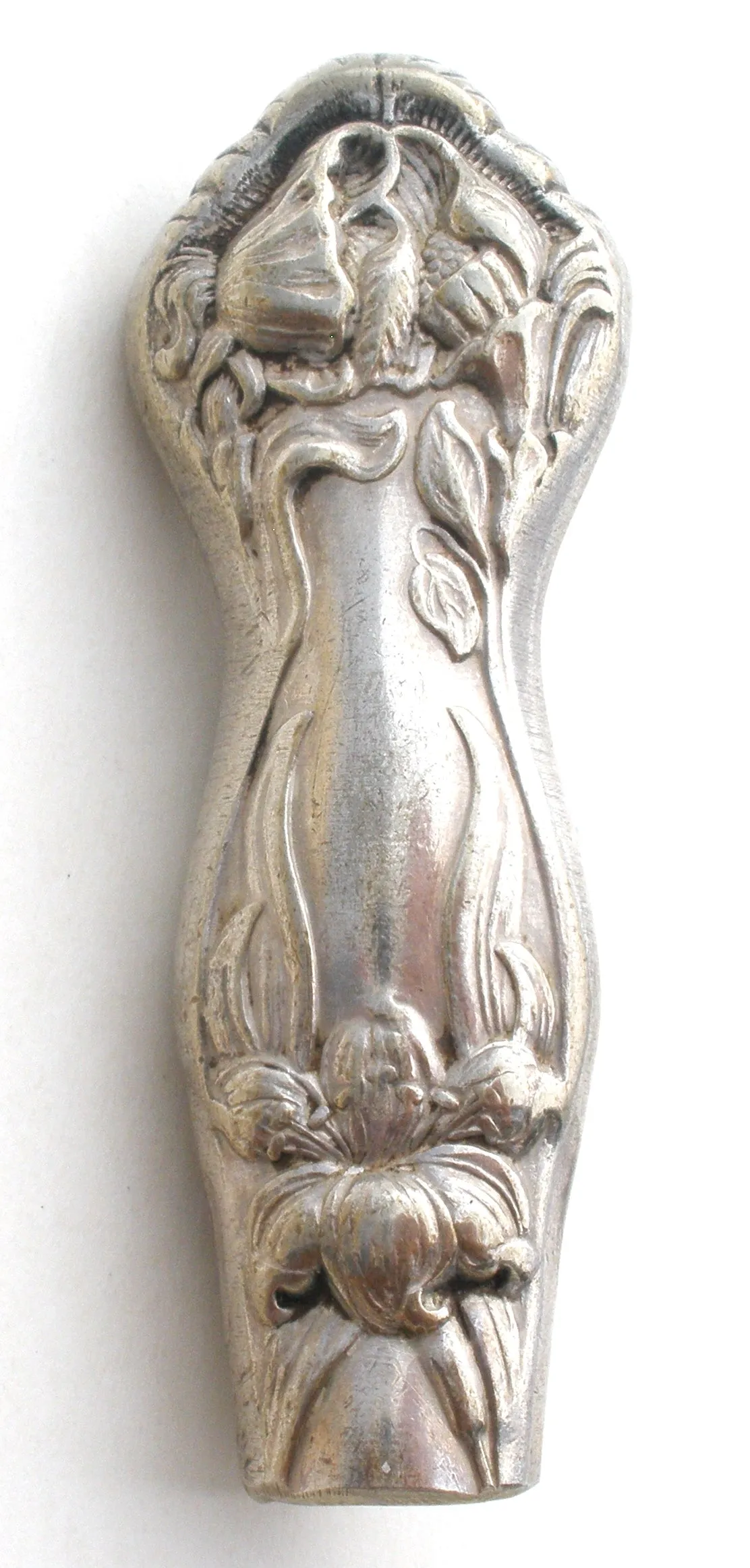 Silverplate Spoon Handle Brooch Pin Art Nouveau