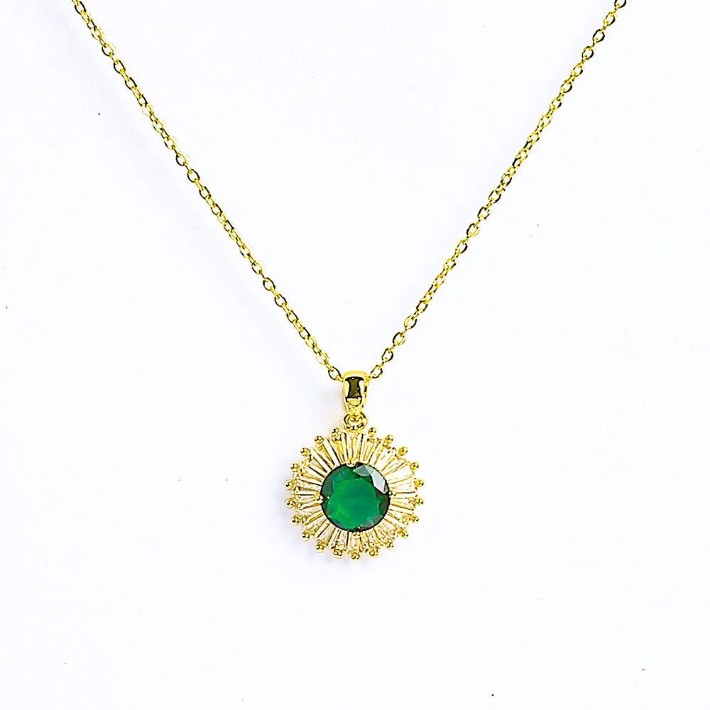 Sleek Design Shimmering Zircon Necklace - Fluffy