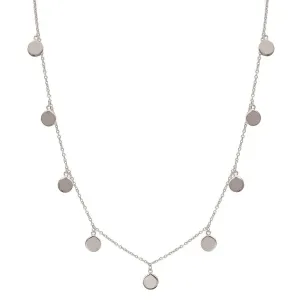 SLEEK DISC NECKLACE, SILVER