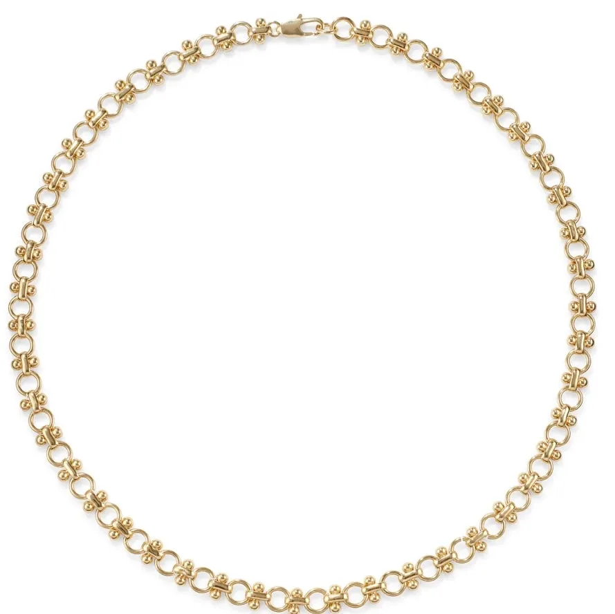 Sleek Interconnected Gold-Filled Link Chain Necklace 16”, 18”, 20”