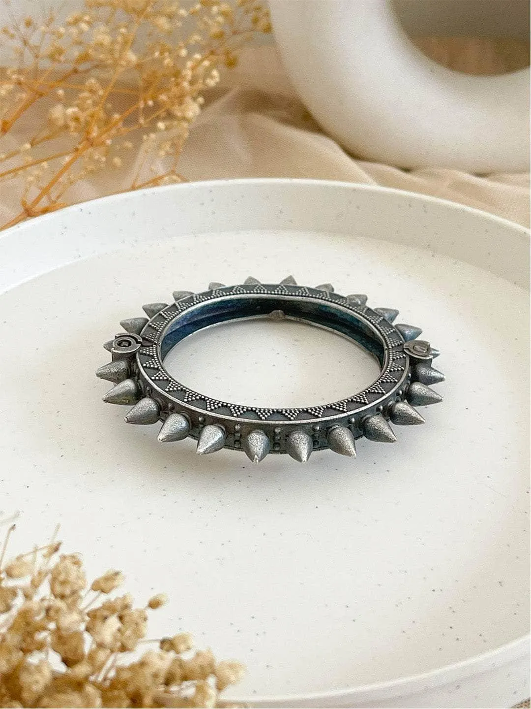 Spike Oxidized Bangle