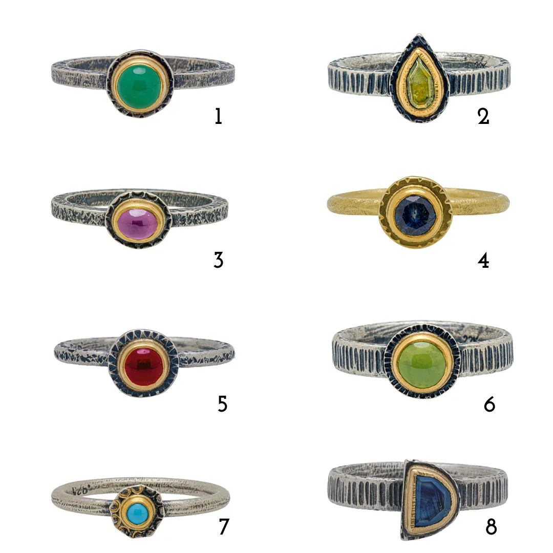 Stacking rings size 8 - Assorted