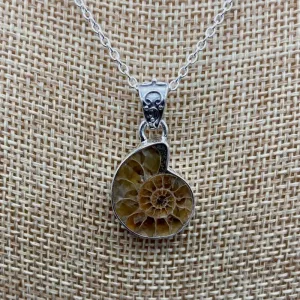 Sterling Silver Ammonite Necklace